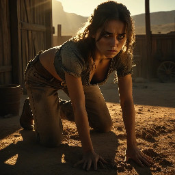 beautiful eyes, crop top, full body, bending over